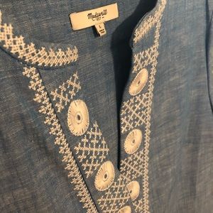Madewell Denim Shift Dress Size L NWOT